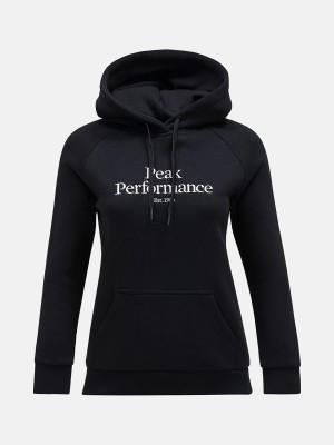 Peak Performance Original Women's Hoodie Black / White | UMH33-537