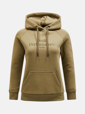 Peak Performance Original Women's Hoodie Olive | VPC50-235