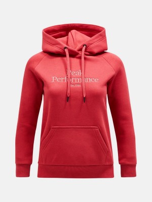 Peak Performance Original Women's Hoodie Red | SWY68-178