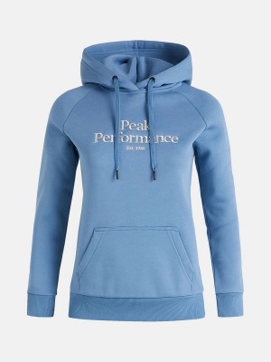 Peak Performance Original Women's Hoodie Blue | DET18-679