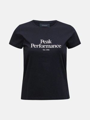 Peak Performance Original Women's T-Shirt Black / White | KFB20-247