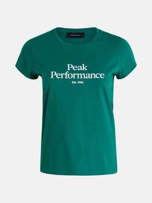 Peak Performance Original Women's T-Shirt Green | ALN35-511