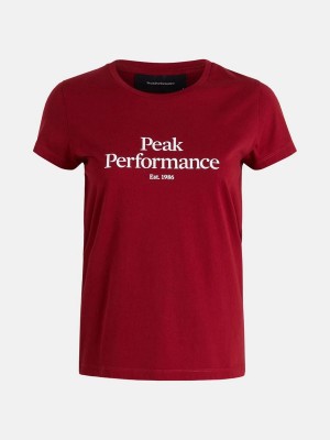 Peak Performance Original Women's T-Shirt Red | MTE18-970