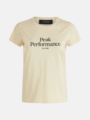 Peak Performance Original Women's T-Shirt Yellow | RYK82-247