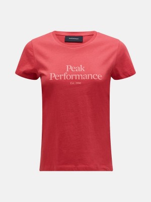 Peak Performance Original Women's T-Shirt Red | LFY70-839