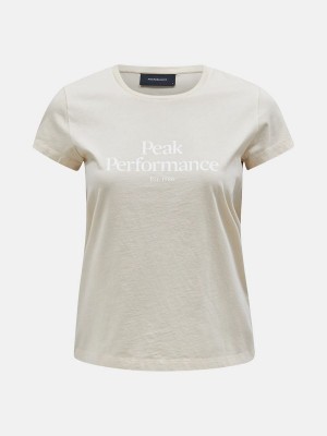 Peak Performance Original Women's T-Shirt Beige | VOL48-824