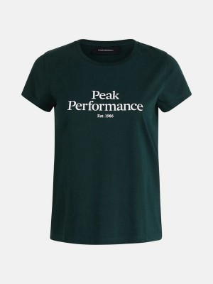 Peak Performance Original Women's T-Shirt Green | BJM44-242