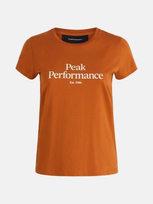 Peak Performance Original Women's T-Shirt Orange | XKA70-026