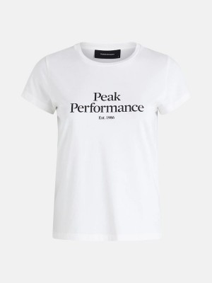 Peak Performance Original Women's T-Shirt White / Black | WSC89-297