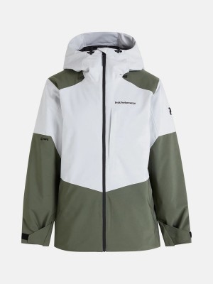 Peak Performance Pact Insulated 2L Men's Ski Jacket Green / White | ESS17-285