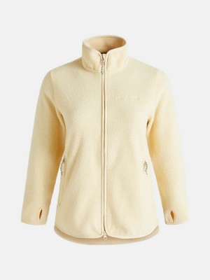 Peak Performance Pile Zip Women's Jacket Yellow | KPF93-664