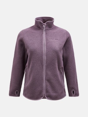 Peak Performance Pile Zip Women's Jacket Purple | WOR34-263