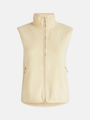 Peak Performance Pile Zip Women's Vest Yellow | RRU48-523