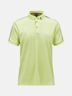 Peak Performance Player Men's Polo Shirt Yellow / Green | HBL85-944