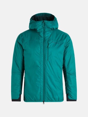 Peak Performance Radiance Hood Men's Ski Jacket Green / Green | MDN47-611