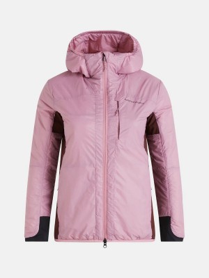 Peak Performance Radiance Hood Women's Ski Jacket Pink / Burgundy | TGT79-043