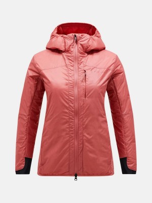 Peak Performance Radiance Hood Women's Ski Jacket Pink | UVL35-964