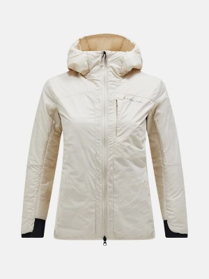 Peak Performance Radiance Hood Women's Ski Jacket Beige | CIJ00-044