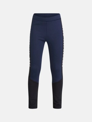 Peak Performance Rider Long Kids' Pants Navy / Black | HUP11-551