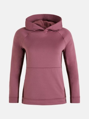 Peak Performance Rider Tech Women's Hoodie Pink / Burgundy | RLF83-621