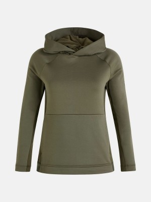 Peak Performance Rider Tech Women's Hoodie Green / Green | NKQ08-497