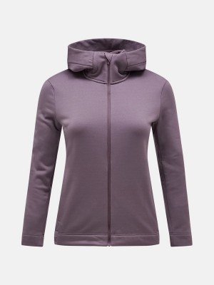 Peak Performance Rider Tech Zip Hood Women's Jacket Purple | NOA81-517