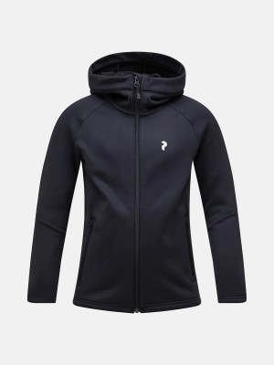 Peak Performance Rider Zip Hood Kids' Jacket Black / Black | TLL56-101