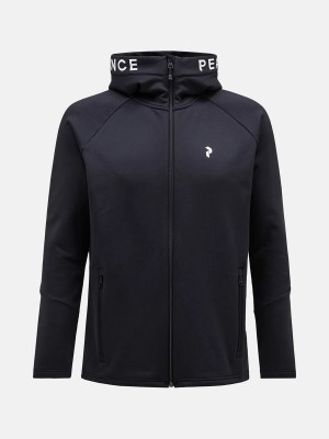 Peak Performance Rider Zip Hood Men's Jacket Black | KJA12-854