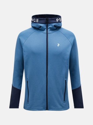 Peak Performance Rider Zip Hood Men's Jacket Blue / Navy | FEA70-532