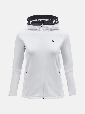 Peak Performance Rider Zip Hood Women's Jacket White / Grey | UCH67-207