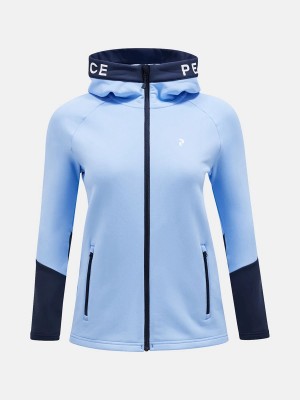 Peak Performance Rider Zip Hood Women's Jacket Blue / Navy | RVK16-098