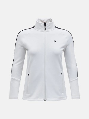 Peak Performance Rider Zip Women's Jacket White / Grey | IYK93-122