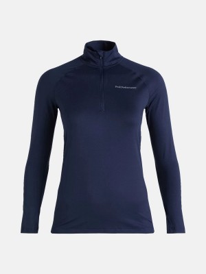 Peak Performance Spirit Half Zip Women's Top Navy | SFE73-809