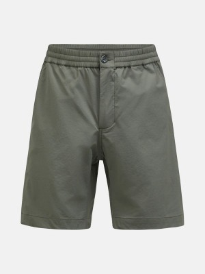 Peak Performance Stretch Drawstring Men's Shorts Green | JYH24-838