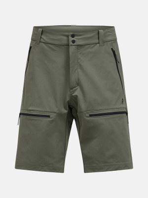 Peak Performance Stretch Trek Men's Shorts Green | JCE56-372