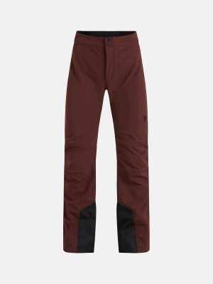 Peak Performance Stretch Women's Ski Pants Burgundy | HXQ21-961