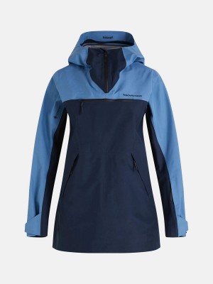 Peak Performance Vertical Gore-Tex 3L Anorak Women's Ski Jacket Blue / Navy | MNF85-762