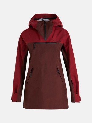 Peak Performance Vertical Gore-Tex 3L Anorak Women's Ski Jacket Red / Burgundy | OHH91-763