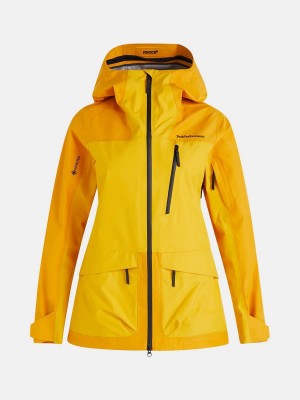 Peak Performance Vertical Gore-Tex 3L Women's Ski Jacket Gold / Yellow | BEX75-841