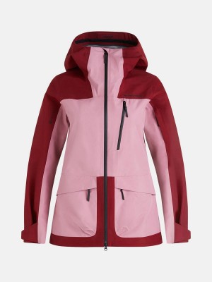 Peak Performance Vertical Gore-Tex 3L Women's Ski Jacket Pink / Red | QDG66-100