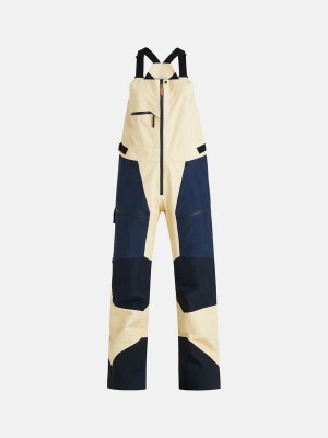 Peak Performance Vertical Gore-Tex Pro 3L Bib Women's Ski Pants Yellow / Navy | GSV32-795