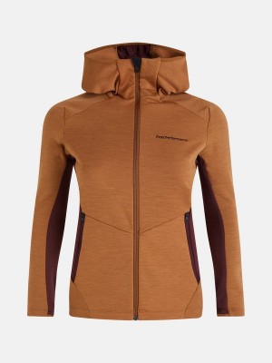 Peak Performance Vertical Mid Hood Women's Jacket Brown / Burgundy | OPE80-105