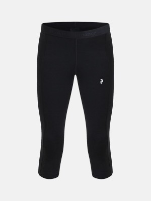 Peak Performance Vertical Mid Women's Leggings Black / Black | OCP22-485