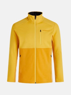 Peak Performance Vertical Mid Zip Men's Jacket Gold / Yellow | ALW57-378