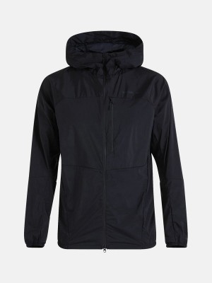 Peak Performance Vislight Men's Wind Jacket Black | MCW99-396