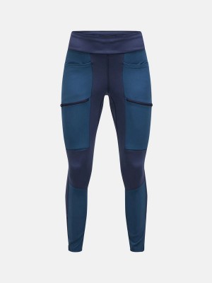 Peak Performance Vislight Track Women's Leggings Navy / Blue | RVK13-613