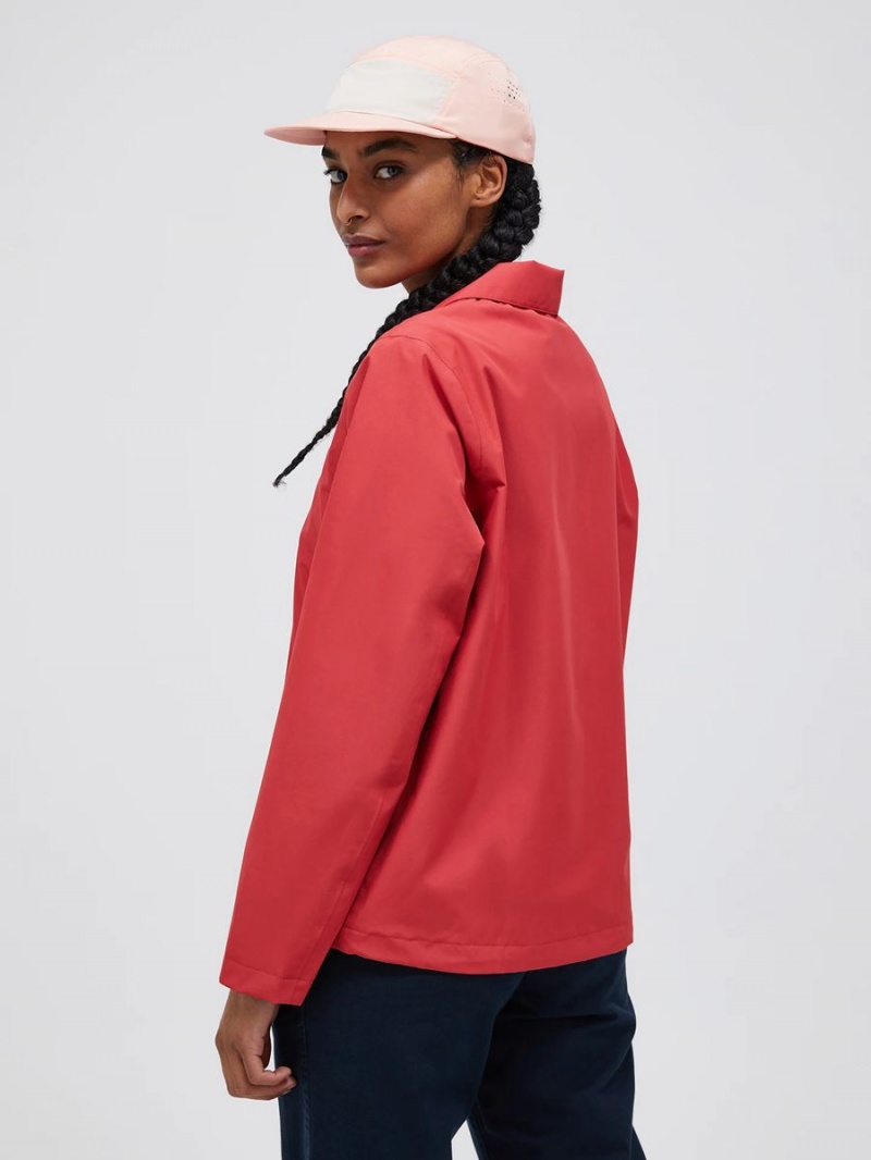 Peak Performance 2L Coach Women's Wind Jacket Red | GOP49-671