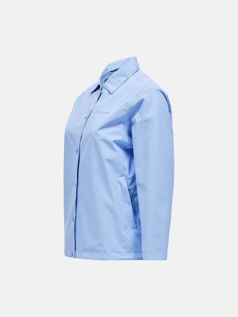 Peak Performance 2L Coach Women's Wind Jacket Blue | DBU85-187