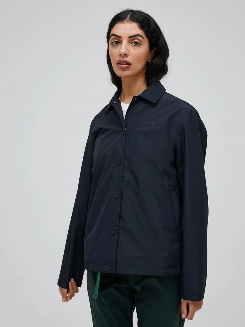 Peak Performance 2L Coach Women's Wind Jacket Black | YBY88-611