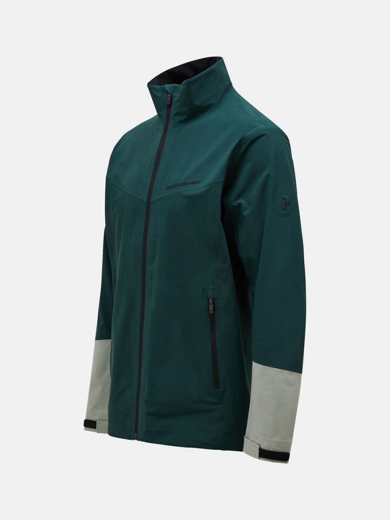 Peak Performance 3-Layer Men's Ski Jacket Green / Green | JRX38-759